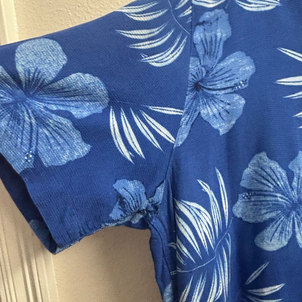 Caribbean‎ Silk Blend Shirt in Blue and White - Picture 2 of 7